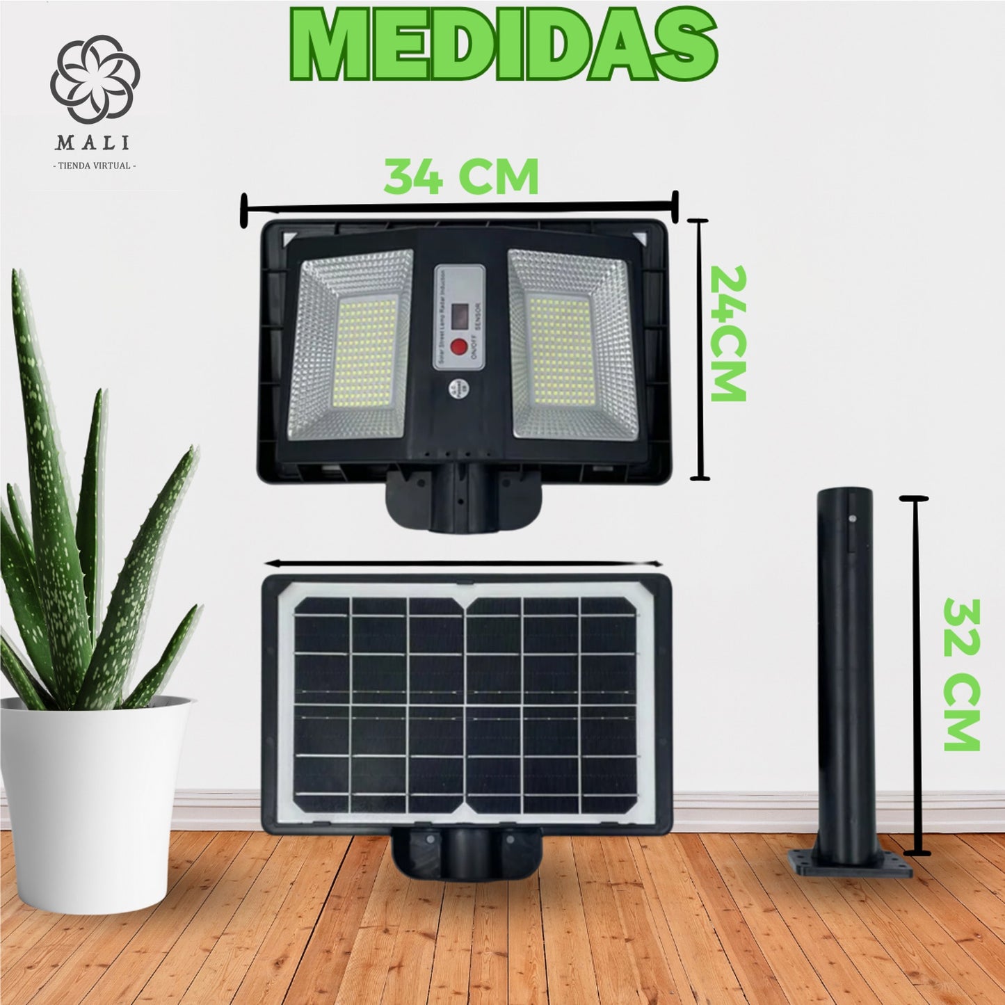 Lampara Solar 300W + Envío Gratis