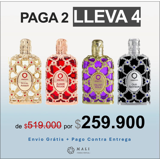 COMBO 4 PERFUMES ARABES ORIENTICA