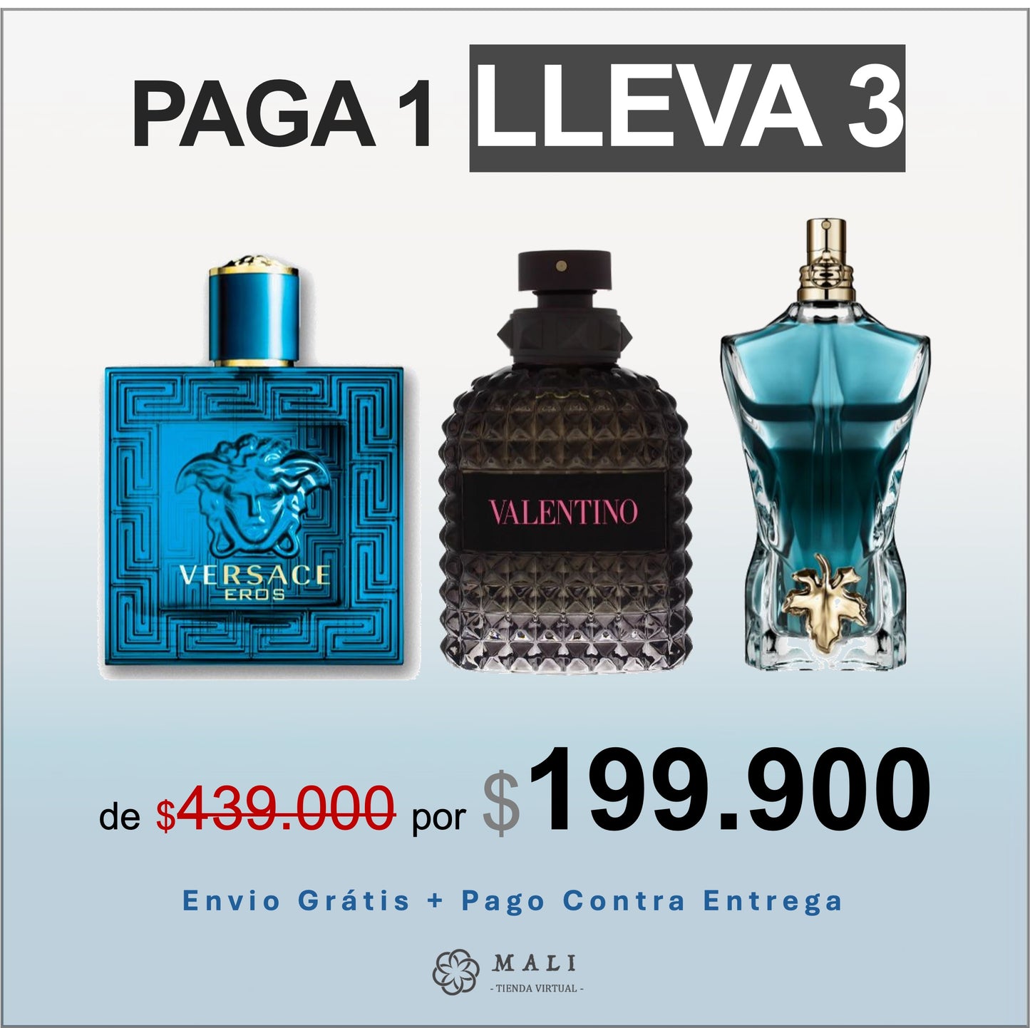 COMBO LUJO EROS DE VERSACE + VALENTINO BORN IN ROMA + JP LE BEUA + PERFUMERO