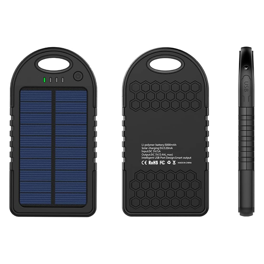 Batería Externa Solar Portátil Power Bank 8000mah 2usb